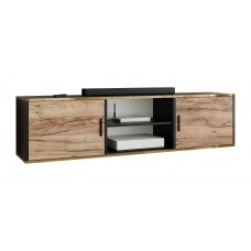 Atvērts TV galdiņš ROJO 3, Melns/Zelts craft/Zelts